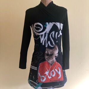 NEVER-WORN Anatopik Unique Rare Find Dress-Tunic SM Black/Multi